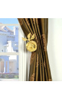 Coppia porta tenda in bronzo "Rosa"