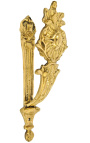 Coppia porta tenda in bronzo "Fiore sole"