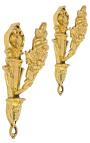 Pair of bronze curtain holder "Daisy"