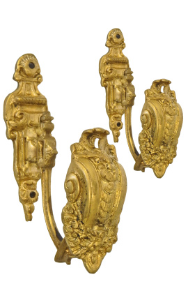 Coppia di porta tende in bronzo "Multipli scenery"