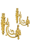 Par de suporte de cortina de bronze Quiver e fitas