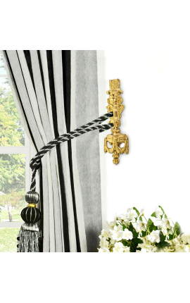 Pareja de soporte de cortina de bronce &quot;Quiver and ribbons&quot;