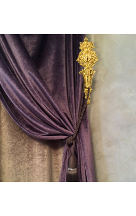 Pair of bronze curtain holder &quot;Flower sun&quot;