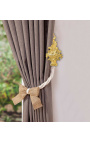 Coppia porta tenda in bronzo "Bouquet di fiori"