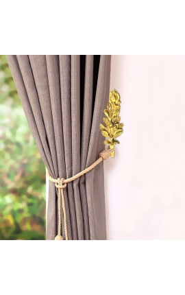 Pair of bronze curtain holder &quot;Leaves&quot;