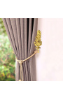 Coppia porta tenda in bronzo "Foglie"