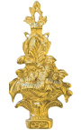 Coppia porta tenda in bronzo "Bouquet di fiori"