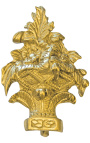 Coppia porta tenda in bronzo "Bouquet di fiori"