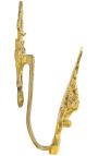 Coppia porta tenda in bronzo "Bouquet di fiori"