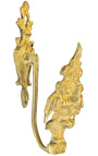 Coppia porta tenda in bronzo "Bouquet di fiori"