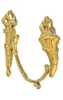 Paire de porte-embrasse en bronze "Vase et rubans"
