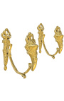 Coppia porta tenda in bronzo "Urna e nastri"