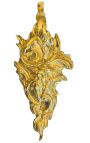 Paire de porte-embrasse en bronze "Bouquet et acanthes"