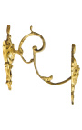 Coppia di porta-tende in bronzo "Bouquet e acanto"
