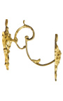 Paire de porte-embrasse en bronze "Bouquet et acanthes"