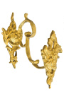 Paire de porte-embrasse en bronze "Bouquet et acanthes"