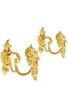 Paar Bronze Vorhanghalter Kleiner acanthus