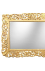 Enorme miroir de style baroque en bois doré