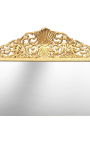 Enorme espelho estilo barroco em madeira dourada