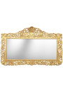 Enorme espelho estilo barroco em madeira dourada