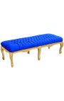 Flat Bench, Luija XV stila zils samta audums un zelta koks 