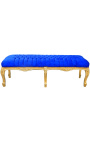 Flat Bench, Luija XV stila zils samta audums un zelta koks 