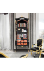Boulle marquetry display cabinet black Napoléon III style