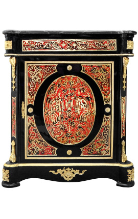 Bufet cu marchetă de boulle stil napoleon III marmură neagră - 1