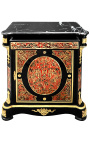 Buffet with marquetry Boulle style Napoleon III black marble