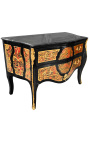 Suuri lipasto marquetry Boulle tyyliin Napoleon III musta marmori