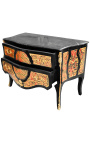 Suuri lipasto marquetry Boulle tyyliin Napoleon III musta marmori