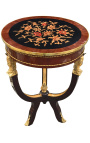 Ampīra stila 3 pēdu sānu galda galds ar zelta bronzām