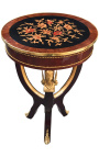 Masă laterală de 3 picioare în stil Empire cu bronz auriu