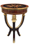 Estilo Empire 3 pie mesa lateral con bronce dorado