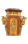 Kolom in Napoleon III-stijl met rammen en gouden bronzen beelden