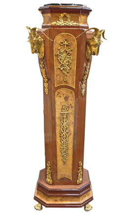Säule im Napoleon-III-Stil mit Widdern und Goldbronzen