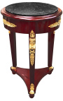 Empírový bronzový stolní podstavec stolní zlacený bronz a černý mramor