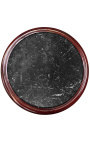 Stół z brązu Empire z postumentem z pozłacanego brązu i czarnego marmuru