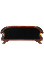 Juodosios aksomo imperijos sofa su raudonmedžio ir aukso gulbės detalėmis - 13