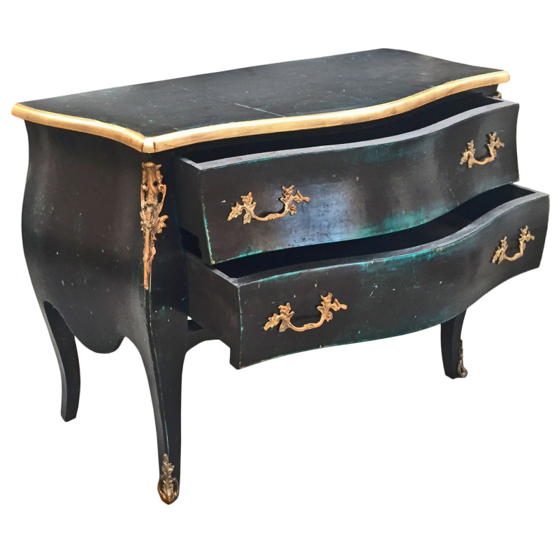 Baroque Dresser Louis Xv Style Antique Green