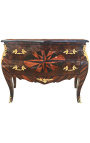 Commode en marqueterie avec 2 tiroirs "Rose des vents"