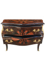 Commode en marqueterie avec 2 tiroirs "Rose des vents"