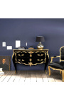 Store barokke kommoder sorte Louis XV stil, guld bronzer
