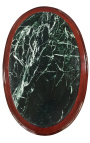 Impērijas stila ovāla galds sarkankoka, bronzas un zaļā marmora