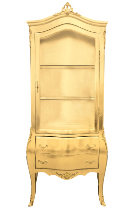 Barock Vitrine Blattgold mit Goldbronzen