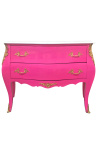 Dresser i barokk stil Louis XV rosa og kvit topp med to skuffer