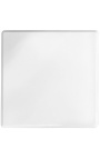 Τετράγωνο τραπεζάκι σαλονιού μπαρόκ λευκό γυαλιστερό χρώμα