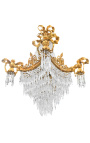 Grand lustre de style Louis XVI avec 4 bras de lumières