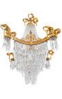 Grande lampadario in stile Luigi XVI con 4 applique