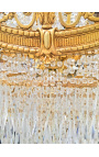 Duży żyrandol w stylu Ludwika XVI z 4 kinkietami